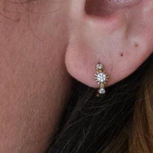 Diamond "Star of the Show" Huggie Earrings